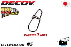 Decoy SN-3 Egg Snap Klips #5 (7 Adet / Paket)