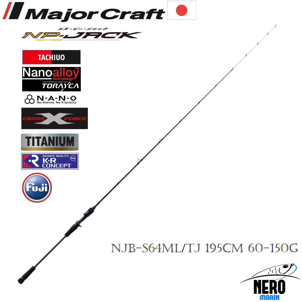 MC NP-Jack NJB-S64ML/TJ Cutlass Jigging Kamış 195cm 60-150g