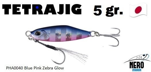Tetra Works Tetrajig 5gr.  PHA0040 / Blue Pink Zebra Glow
