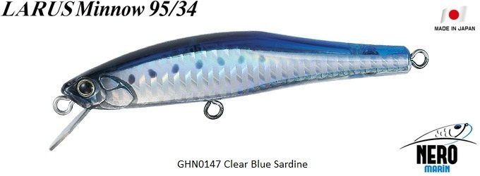 Larus Minnow 95/34  GHN0147 / Clear Blue Sardine