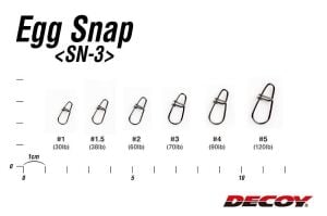 Decoy SN-3 Egg Snap Klips #2 (7 Adet / Paket)