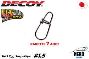 Decoy SN-3 Egg Snap Klips #1.5 (7 Adet / Paket)