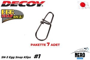 Decoy SN-3 Egg Snap Klips #1 (7 Adet / Paket)