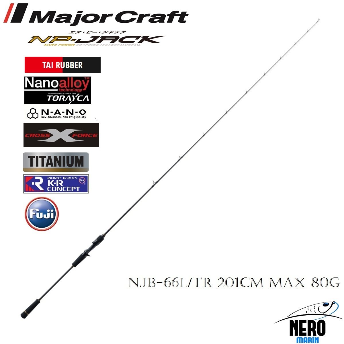 MC NP-Jack NJB-66L/TR Tai Rubber Kamış Tub. 201cm Max 80g