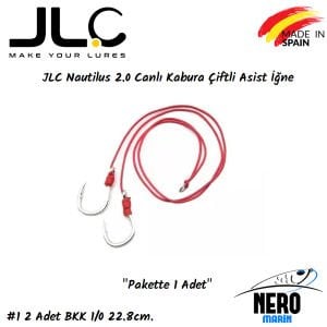 JLC Nautilus 2.0 Canlı Kabura Çiftli Asist İğne #2 2 Adet BKK 1/0 22.8cm.