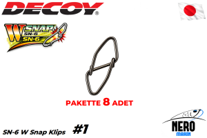 Decoy SN-6 W Snap Klips #1 40Lb. (8 Adet / Paket)