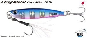 Duo Drag Metal Cast Slim Jig 60gr. PHA0040 / Blue Pink Zebra Glow
