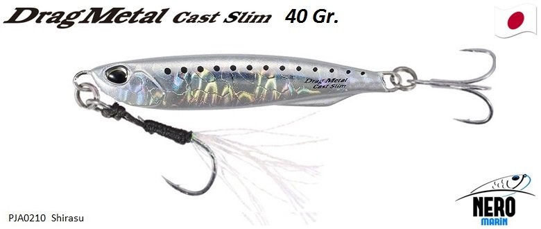 Drag Metal Cast Slim Jig 40gr. PJA0210 / Shirasu