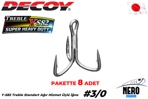 Decoy Y-S82 Treble Standart Üçlü İğne Silver #3/0 (8 Adet / Paket)