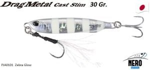 Drag Metal Cast Slim Jig 30gr. PJA0101 / Zebra Glow