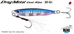 Drag Metal Cast Slim Jig 30gr. PHA0040 / Blue Pink Zebra Glow