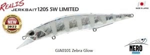 Duo Realis Jerkbait 120S SW GJA0101 Zebra Glow