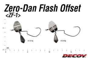 Decoy ZF-1S ZERO-DAN Flash Offset Ağırlıklı Kaşıklı Ofset İğne NS Black #1/0-7g (1 Adet / Paket)