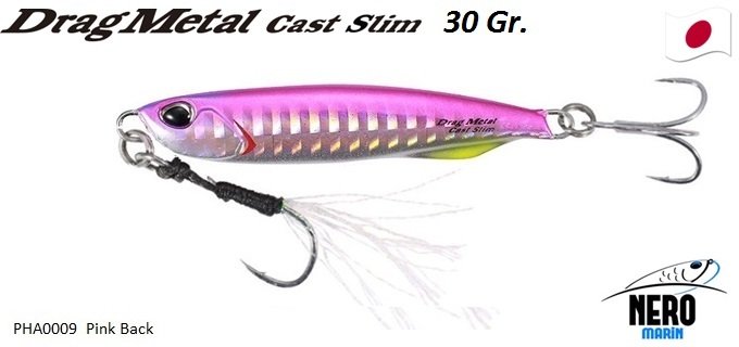 Drag Metal Cast Slim Jig 30gr. PHA0009 / Pink BAck