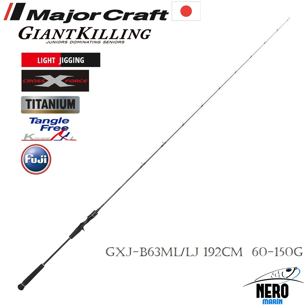 MC New Giant Killing GXJ-B63ML/LJ Light Jigging Kamış 192cm 60-150g