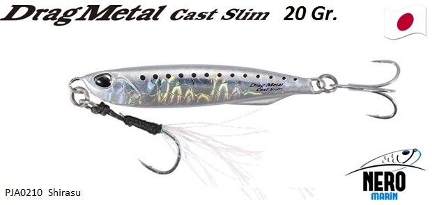 Drag Metal Cast Slim Jig 20gr. PJA0210 / Shirasu