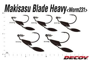 Decoy Worm231S Makisasu Blade Heavy Döner Kaşıklı Ağırlıklı İğne #4/0-21gr (2 Adet / Paket)
