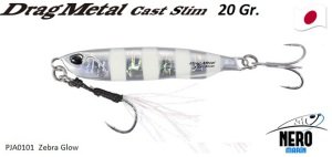 Drag Metal Cast Slim Jig 20gr. PJA0101 / Zebra Glow