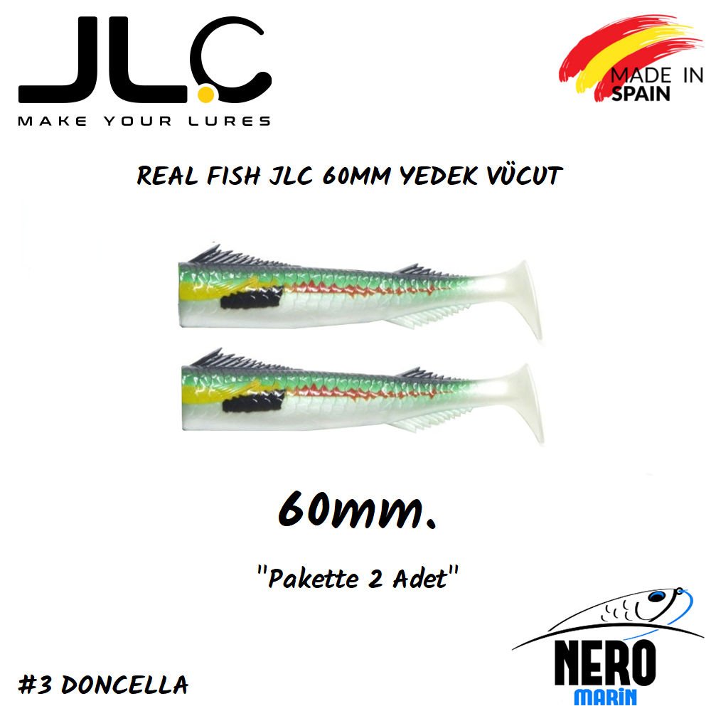 JLC Real Fish Yedek Vücut 60mm 2'li Paket #3 Doncella