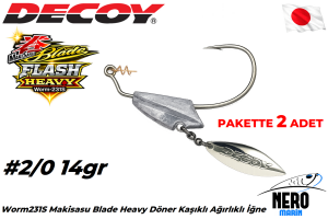 Decoy Worm231S Makisasu Blade Heavy Döner Kaşıklı Ağırlıklı İğne #2/0-14gr (2 Adet / Paket)