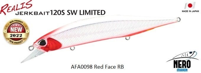 Duo Realis Jerkbait 120S SW AFA0098 Red Face RB