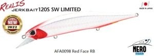 Duo Realis Jerkbait 120S SW AFA0098 Red Face RB