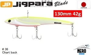 MC Jigpara Blade JPB  130mm-42gr #36 Chart Back
