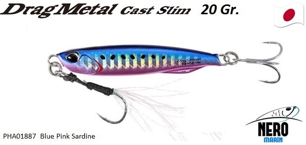 Drag Metal Cast Slim Jig 20gr. PHA0187 / Blue Pink Sardine