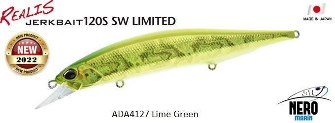 Duo Realis Jerkbait 120S SW ADA4127 Lime Green