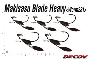 Decoy Worm231S Makisasu Blade Heavy Döner Kaşıklı Ağırlıklı İğne #1/0-11gr (2 Adet / Paket)