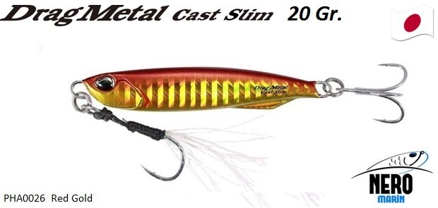 Drag Metal Cast Slim Jig 20gr. PHA0026 / Red Gold