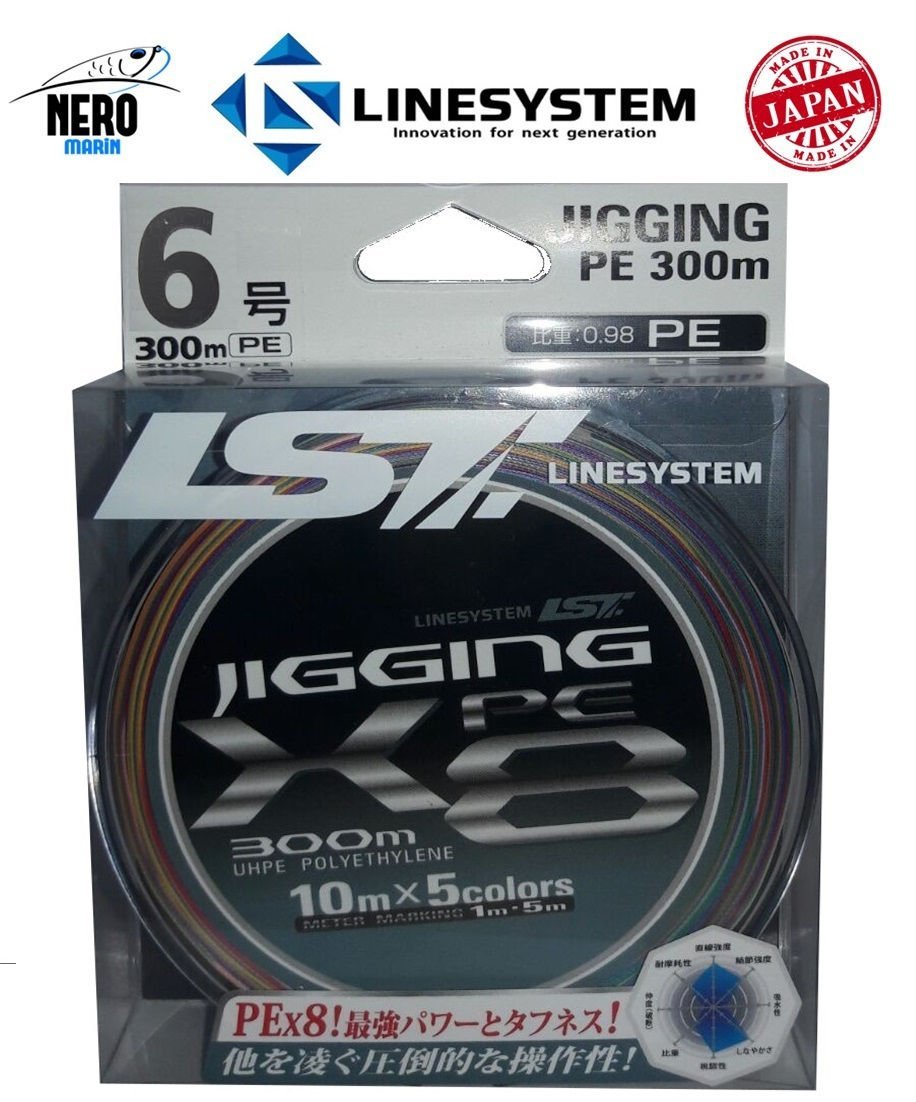 Linesystem Jigging X8 300mt. PE 6.0