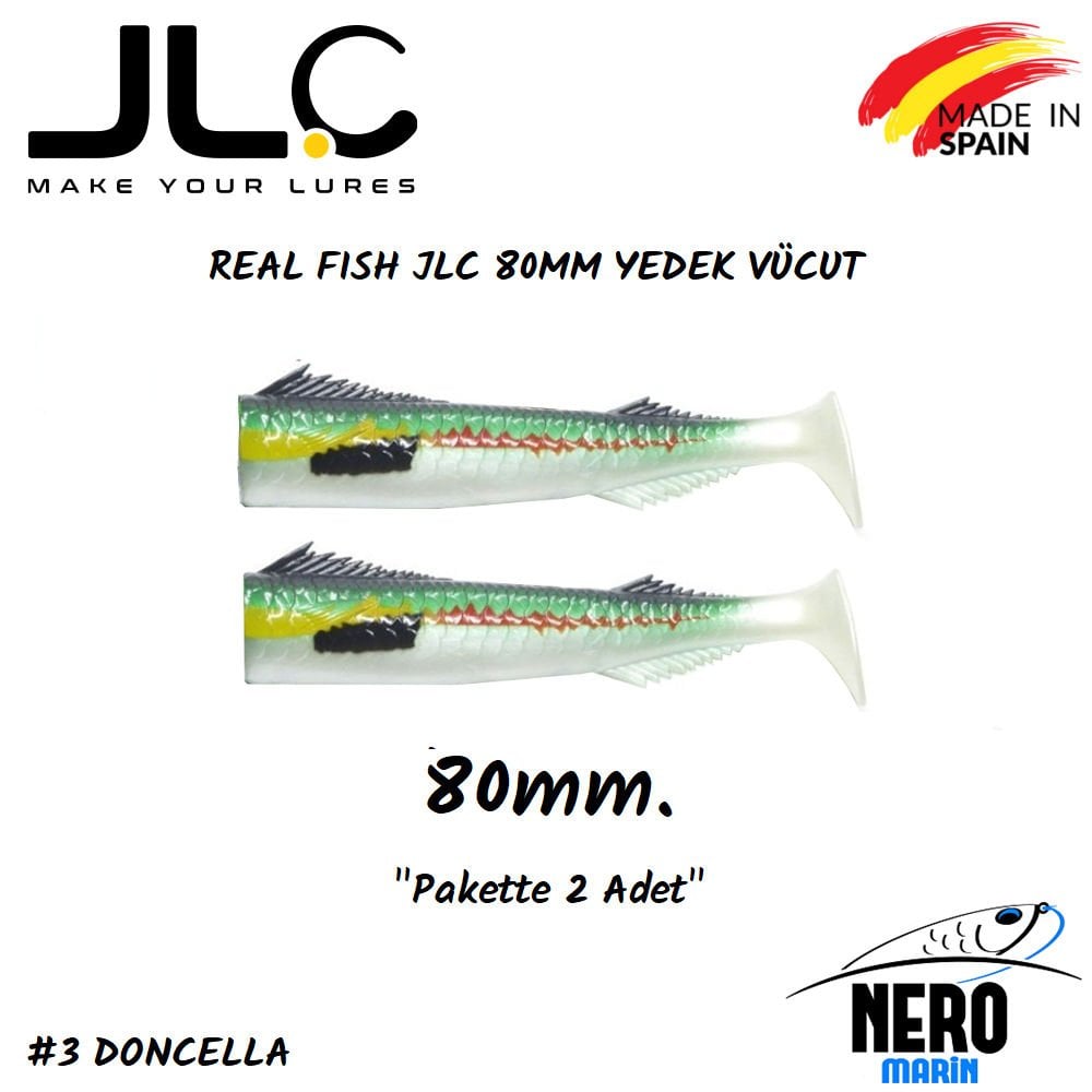 JLC Real Fish Yedek Vücut 80mm 2'li Paket #3 Doncella