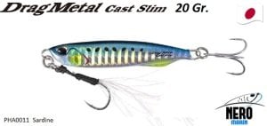 Drag Metal Cast Slim Jig 20gr. PHA0011 / Sardine