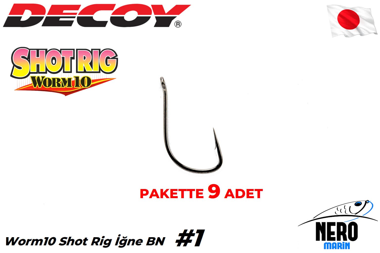 Decoy Worm10 Shot Rig İğne BN #1 (9 Adet)