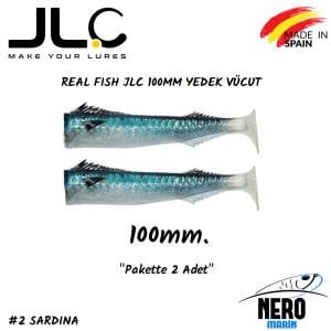 JLC Real Fish Yedek Vücut 100mm 2'li Paket #2 Sardina