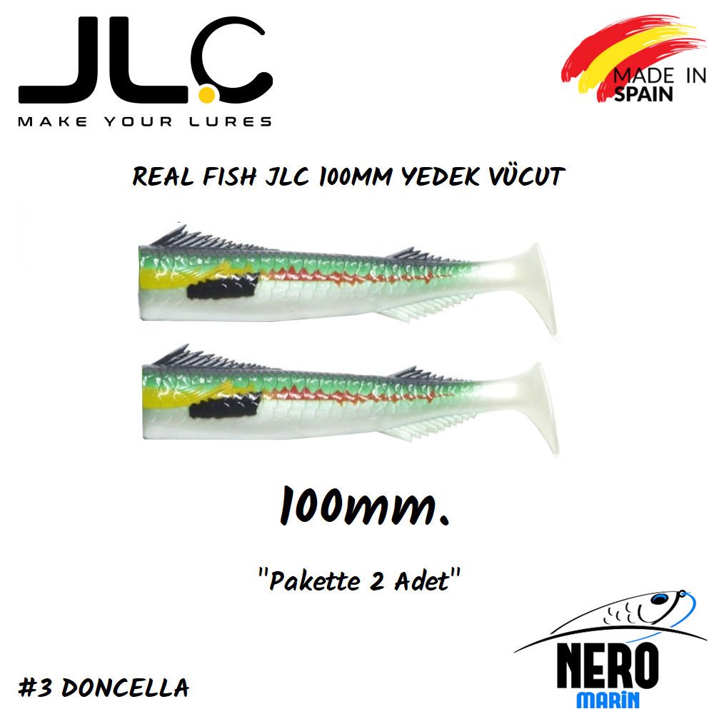 JLC Real Fish Yedek Vücut 100mm 2'li Paket #3 Doncella