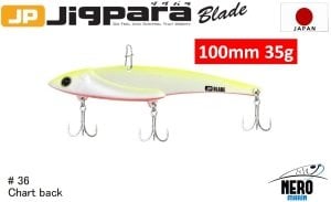 MC Jigpara Blade JPB  100mm-35gr #36 Chart Back