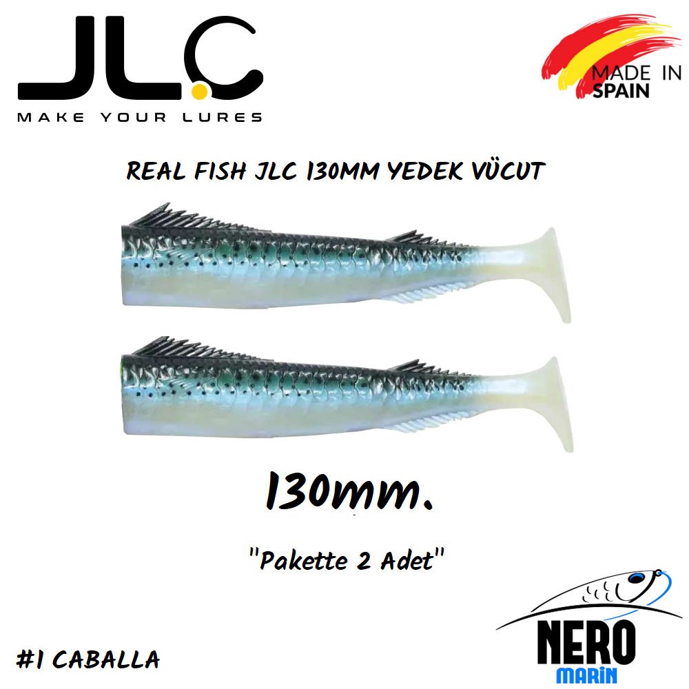 JLC Real Fish Yedek Vücut 130mm 2'li Paket #1 Caballa