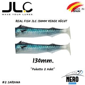 JLC Real Fish Yedek Vücut 130mm 2'li Paket #2 Sardina