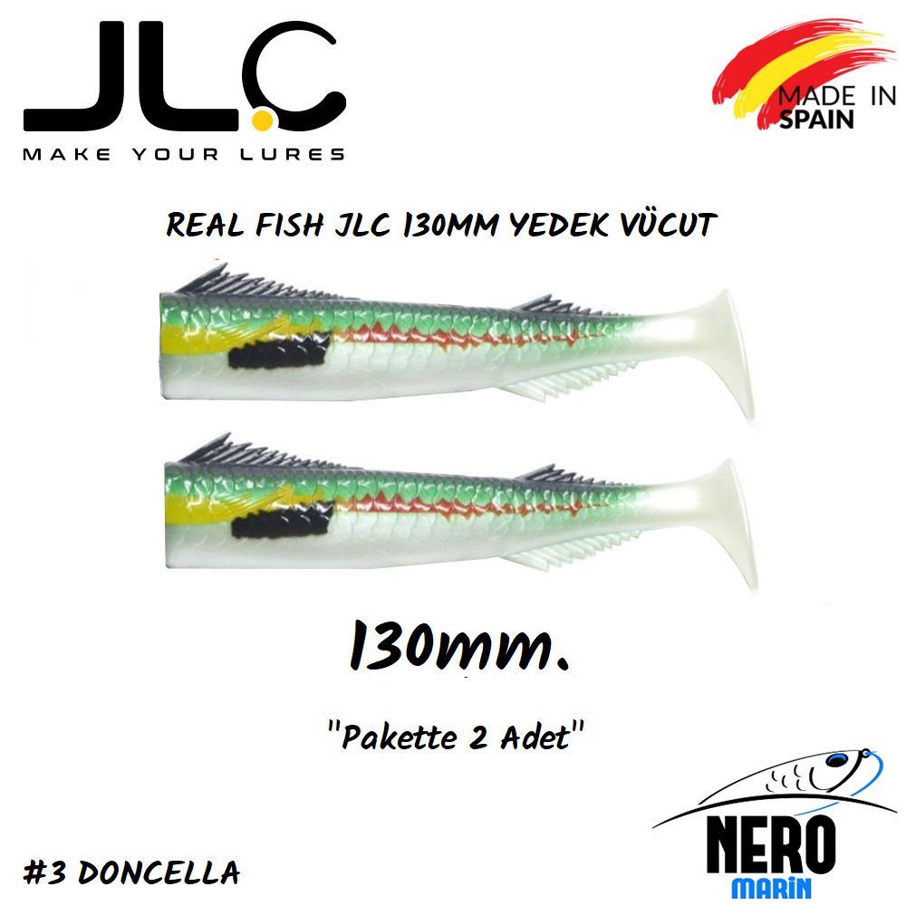 JLC Real Fish Yedek Vücut 130mm 2'li Paket #3 Doncella