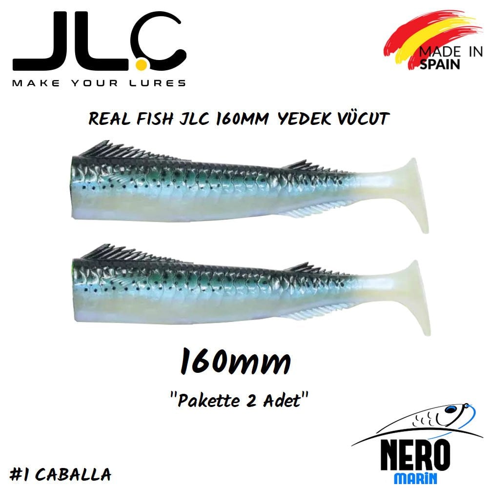 JLC Real Fish Yedek Vücut 160mm 2'li Paket #1 Caballa