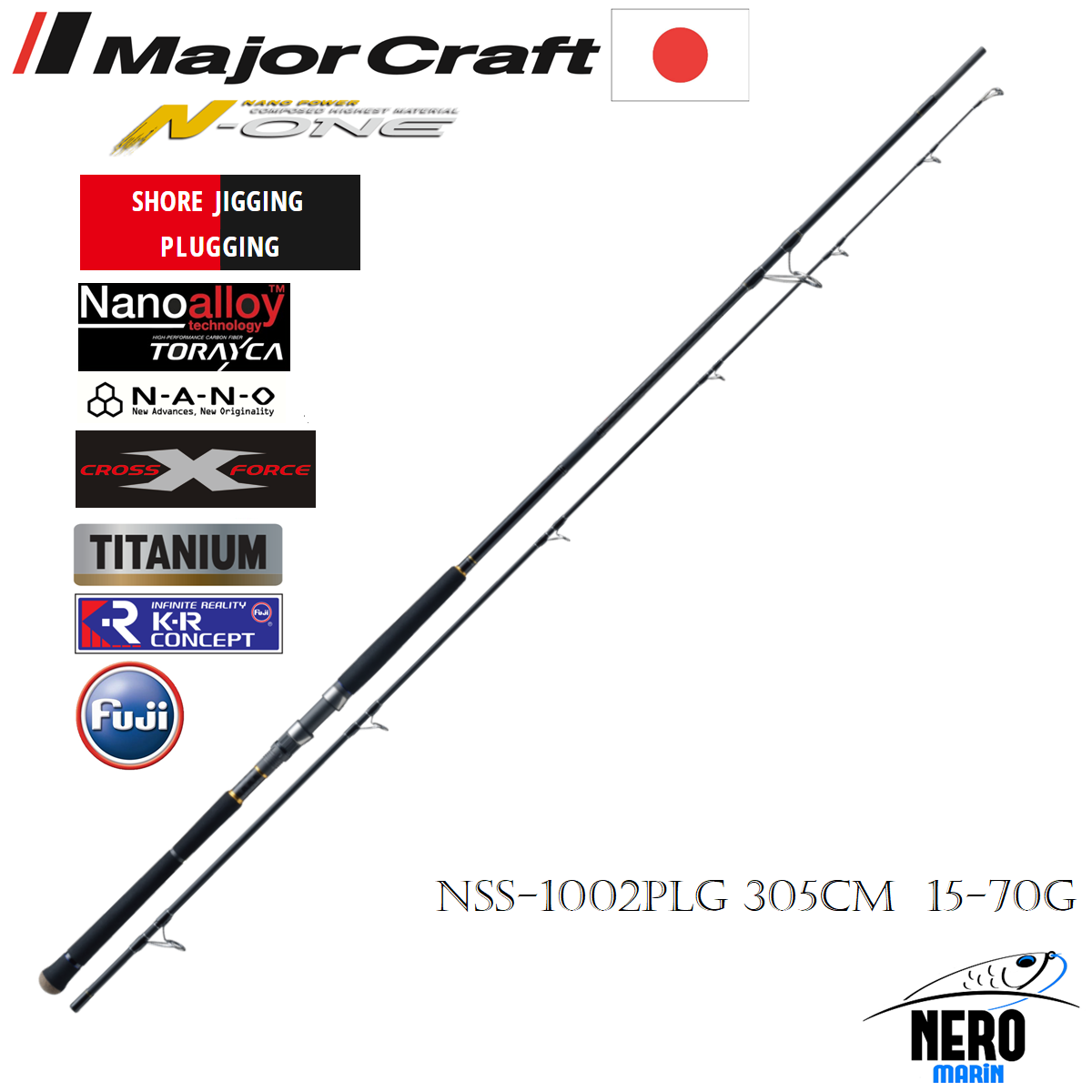 MC N-One NSS-1002PLG Shore Jigging Plugging Kamış 305cm 15-70g