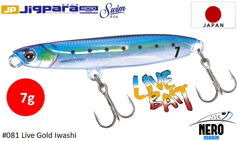MC Jigpara Micro Swim JPMSW-7 #81 Live Gold Iwashi