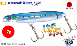 MC Jigpara Micro Swim JPMSW-7 #81 Live Gold Iwashi