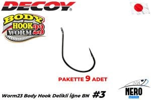 Decoy Worm23 Body Hook Delikli İğne BN #3 (9 Adet)
