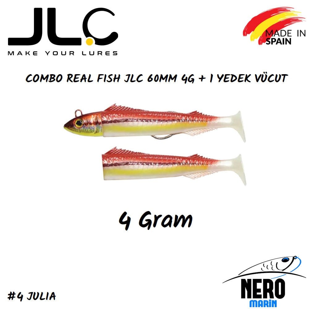 JLC Real Fish Combo 4gr. Kafa 60mm Vücut 2'li Paket #4 Julia