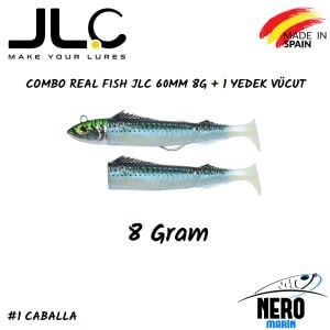 JLC Real Fish Combo 8gr. Kafa 60mm Vücut 2'li Paket #1 Caballa