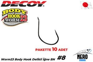 Decoy Worm23 Body Hook Delikli İğne BN #8 (10 Adet)
