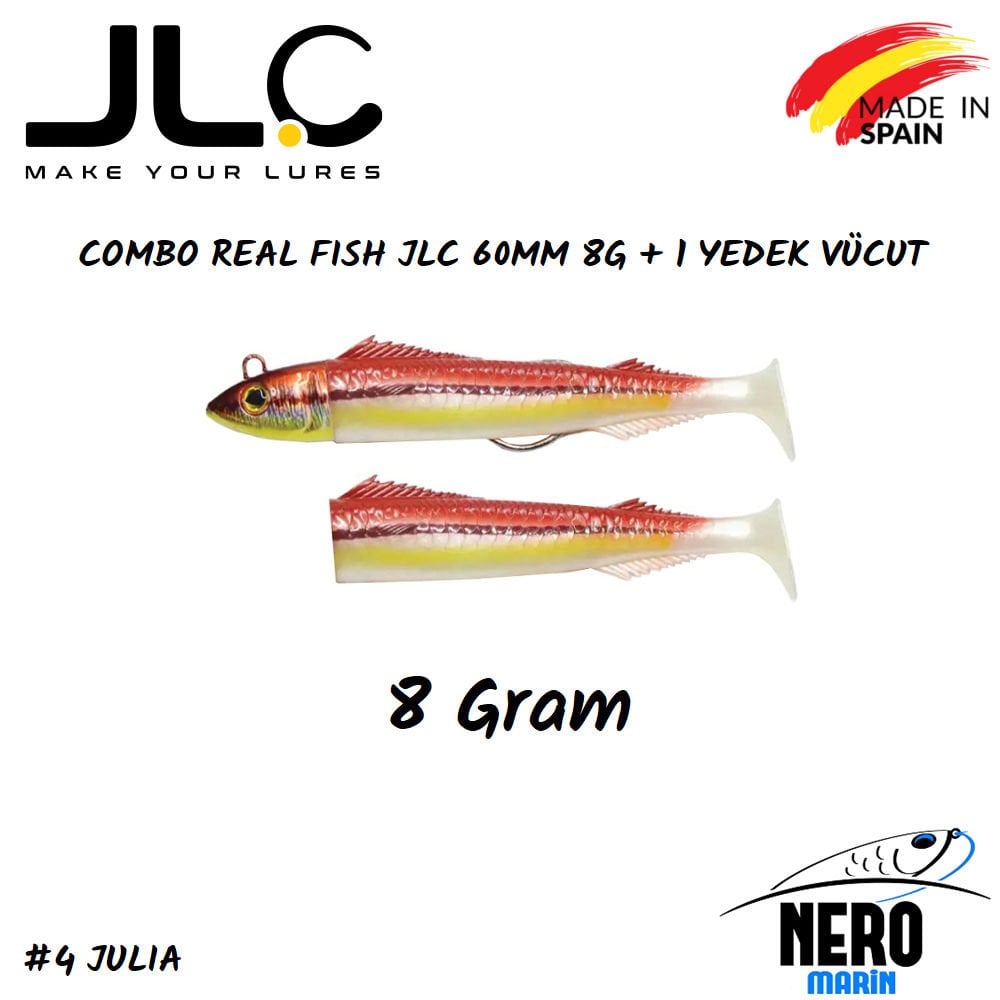 JLC Real Fish Combo 8gr. Kafa 60mm Vücut 2'li Paket #4 Julia
